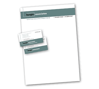 Burgin Associted ltterhead and business cards